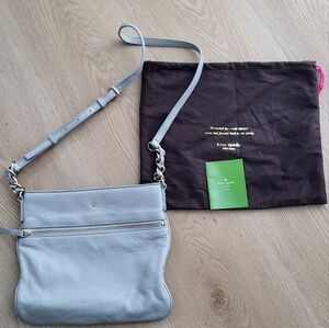 Kate Spade Grey Genuine Leather Shoulder Bag in GUC